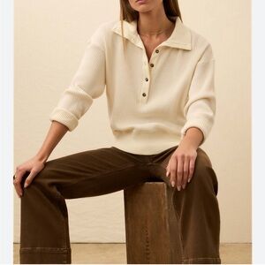 Faherty Après Waffle Henley Top - Coastal
Cream Small